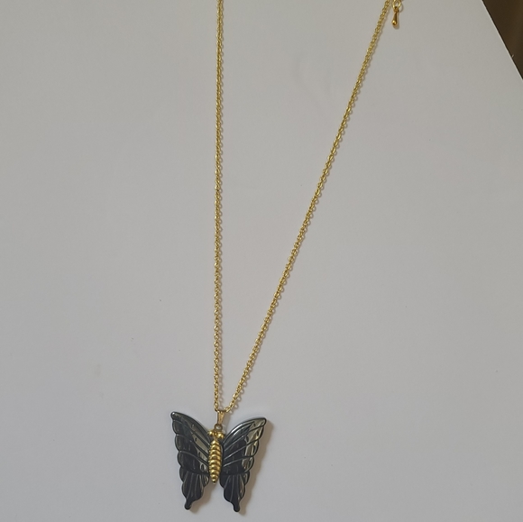 Hematite Butterfly Necklace - Picture 5 of 11